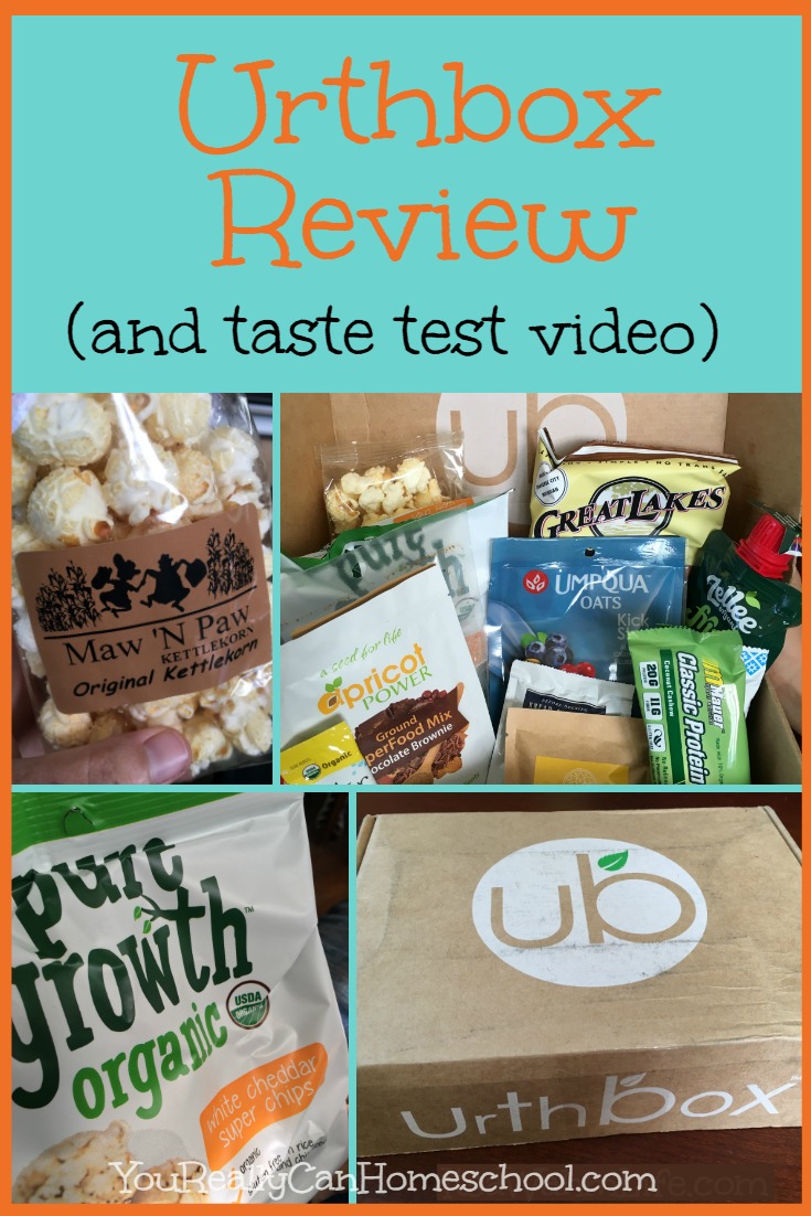 Snack Subscription Box ~ Urthbox Review ~ YouReallyCanHomeschool.com