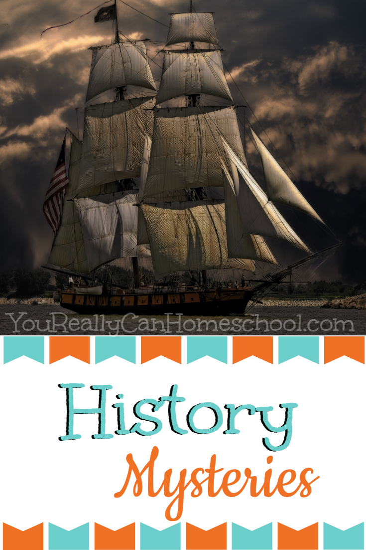 history Mysteries, a fun and mysterious way to study history. YouReallyCanHomeschool.com